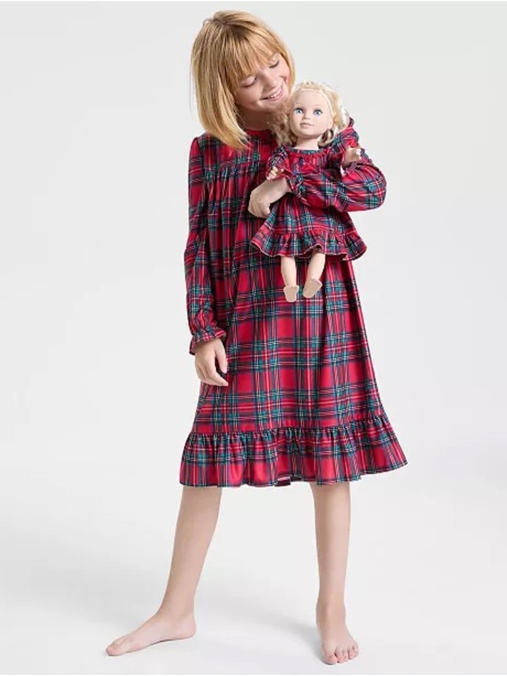 Holiday Lane Brinkley Plaid Nightgown with Doll Dress